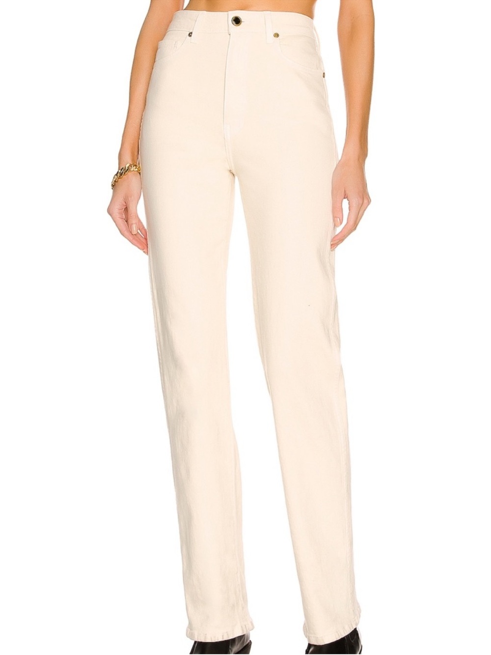 KHAITE Danielle Jean in ivory/cream, EUC size 26